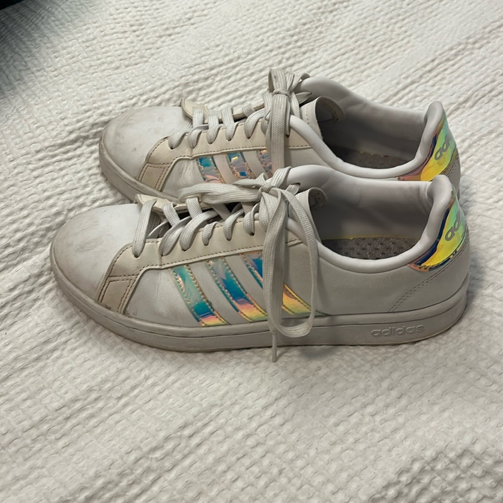 Adidas holographic shoes size 8.5 women’s